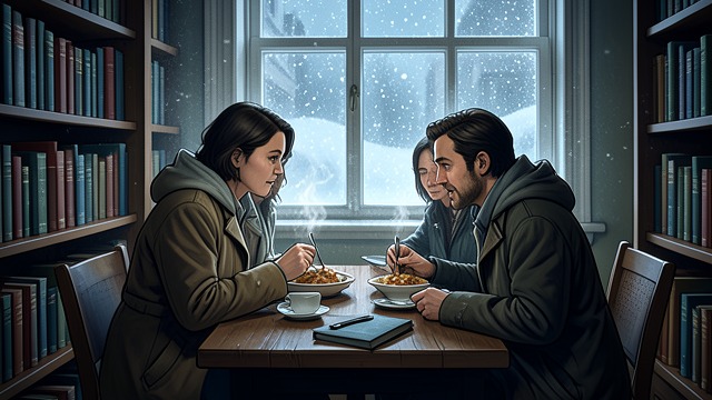 The Snowbound House from "Possession". Proximity Without Ease Forced Confinement Snow keeps Maud and Roland at Seal Court, where they continue reading in a cold library and share meals with Joan and…
