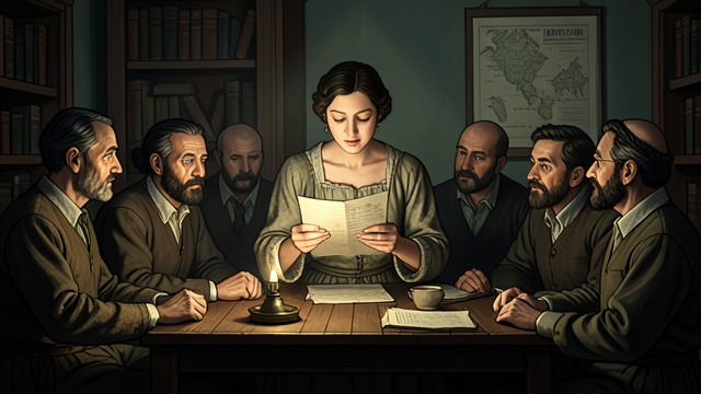 The Reading Circle from "Possession". A Shared Text The Letter Read Aloud Maud reads LaMotte’s final letter to the assembled scholars.