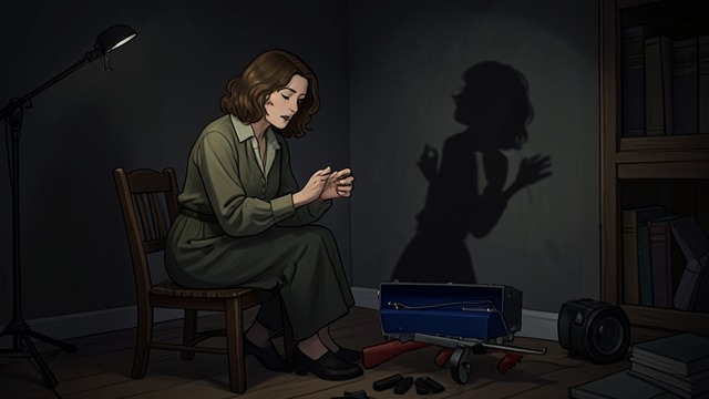 The Seance at Yew Tree Lodge from "Possession". Manifestation and Exposure A Violent Session At Olivia Judge’s séance, Ash interrupts Hella Lees’s performance and demands an answer about a child.