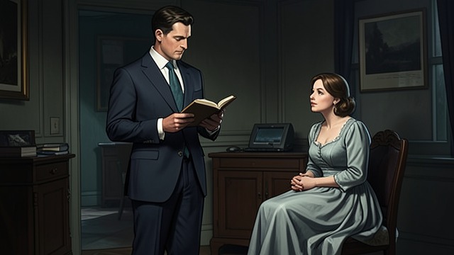 A Long Courtship from "Possession". Patience and Idealization Waiting Ash courts Ellen for years while she and her family hesitate over his uncertain religious beliefs and prospects.