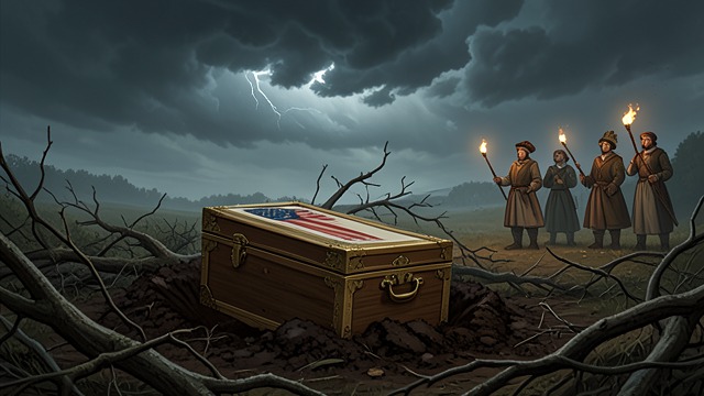 The Storm’s Interruption from "Possession". Discovery Under Pressure The Box Recovered Cropper finds the casket in the grave, but a violent storm and fallen trees prevent his planned departure.