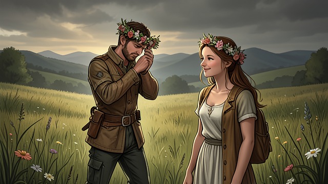 The Postscript Encounter from "Possession". A Brief Meeting The Child and the Poet Ash meets Maia in a summer meadow and makes her a flower crown.