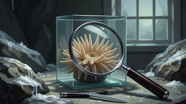The Seashore’s Fragile Life from "Possession". Curiosity as Damage Ash’s Collecting Ash studies sea anemones and other coastal creatures with intense attention.