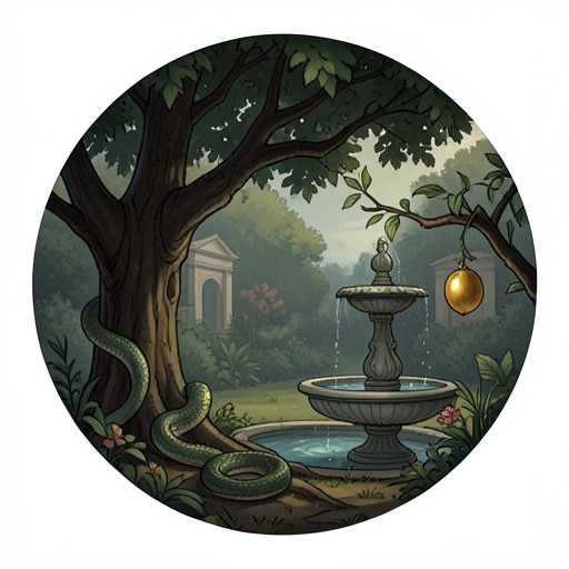 The Mythic Garden and Repeating Patterns from "Possession". The garden, tree, water, snake, and golden fruit recur across poems and lives, making the novel’s central images both shared patterns and unstable meanings.
