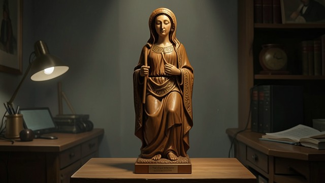 艺术家的养成,《《纳尔齐斯与歌尔德蒙》》中的场景。圣母像指引的方向 一件令他驻足的作品 尼克劳斯大师雕刻的木制圣母像,将苦难与美同时化为可见的形象。戈德蒙从中认出了某种自己早已感受到、却尚未能够创造出来的东西。 新的目的地 他暂且放下漫无目的的流浪,前去寻找这位雕刻家。艺术成为一个扎根于他累积的感受与见识的目标,而非父亲强加给他的使命。
