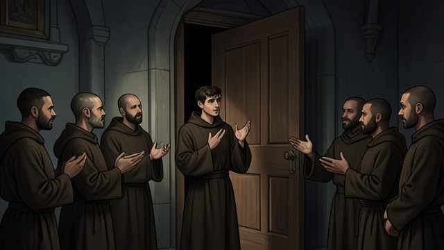 Taking the Vows from "Narcissus and Goldmund". Taking the Vows Commitment to Service Narcissus completes his novitiate and takes monastic vows.