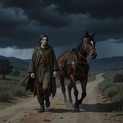 Goldmund’s Final Journey from "Narcissus and Goldmund". Goldmund’s last attempt to recover his former freedom brings disappointment and illness, leading him back to Narcissus and toward death.