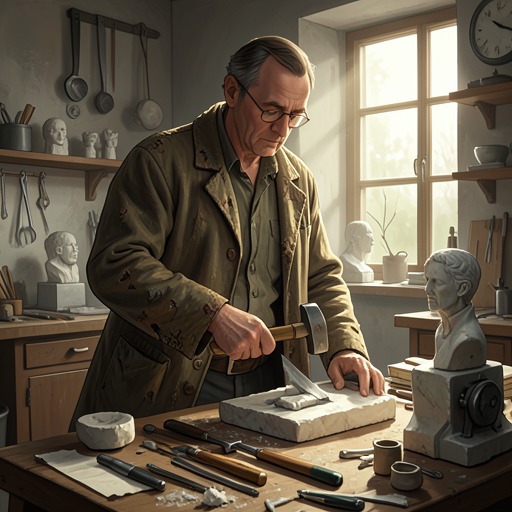The Making of an Artist from "Narcissus and Goldmund". Goldmund discovers sculpture as a way to give durable form to fleeting experience, then tests whether artistic discipline can coexist with his need for freedom.