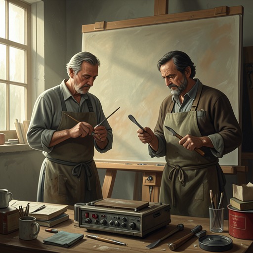The Master and His Student from "Narcissus and Goldmund". Goldmund and Master Niklaus recognize each other’s artistic value, but their relationship breaks under opposing desires for craft, security, and freedom.