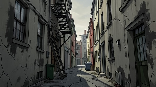 An Alley of Confinement from "The Glass Menagerie". An Alley of Confinement The Urban Exterior The audience first sees the dark rear wall of a tenement bordered by narrow alleys and fire escapes.