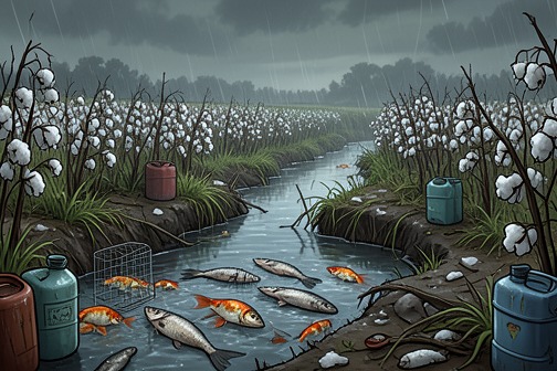 Flint Creek Fish Kill (1950) from "Silent Spring". Flint Creek Fish Kill (1950) was a series of fish deaths in northern Alabama after heavy rain carried toxaphene from cotton fields into Flint Creek.