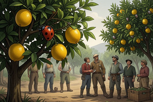 加利福尼亚柑橘棉蚧壳虫生物防治行动 from "Silent Spring". The California citrus cottony cushion scale biological-control campaign became one of the most celebrated demonstrations that a pest could be controlled by…