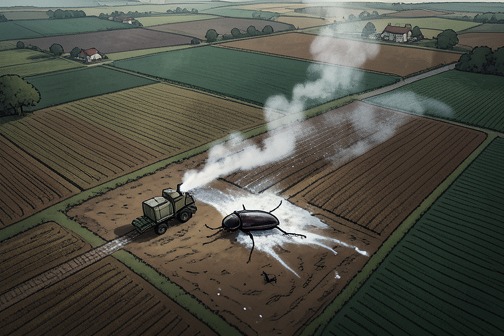 谢尔顿地区日本甲虫化学根除行动 from "Silent Spring". The Sheldon-area Japanese beetle eradication campaign was an expanding chemical-control program whose stated aim—to destroy an invading beetle population—was…