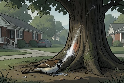 East Lansing robin die-off from "Silent Spring". The East Lansing robin die-off was a mass poisoning and reproductive failure associated with insecticide spraying for Dutch elm disease.