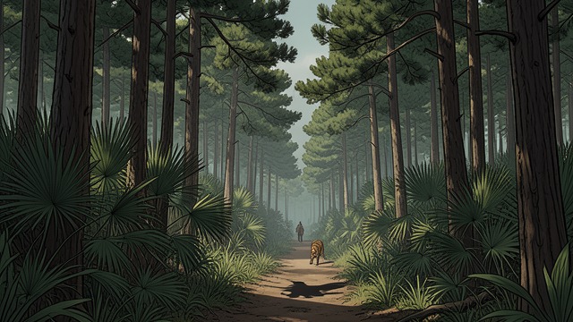 The Woods Behind the Rooms from "The Tiger Rising". The Woods Behind the Rooms A Hidden Landscape The woods lie beyond the motel, wet with rain and filled with pines and palmettos.