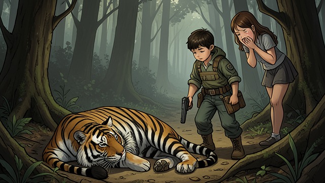 The Tiger’s Death from "The Tiger Rising". The Tiger’s Death A Fatal Interruption The tiger runs free, but Rob’s father shoots it.