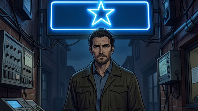 The Sign Above Rob from "The Tiger Rising". The Sign Above Rob Neon Company Rob waits beneath the Kentucky Star sign, whose yellow star rises and falls over blue neon.
