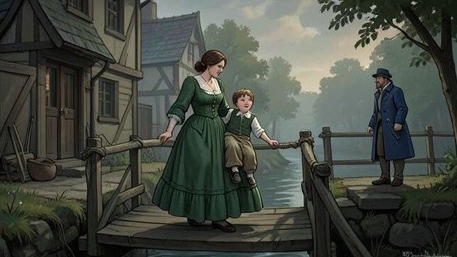 A Child Taken from "Rapunzel". A Child Taken The Bargain Enforced Mãe Gothel arrives on time and carries Rapunzel away.