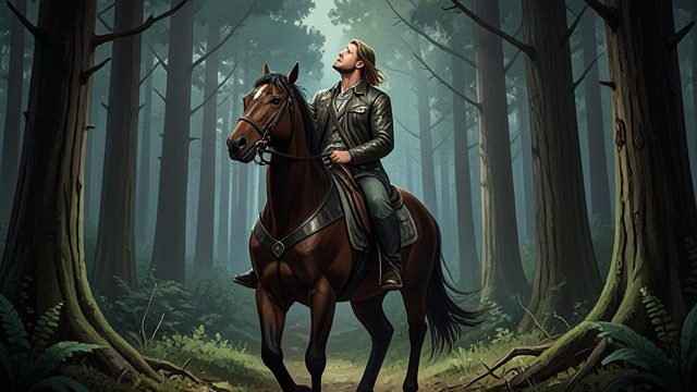 A Listener Stops from "Rapunzel". A Listener Stops The Voice Is Heard The visitor hears Rapunzel singing and stops his horse to listen.