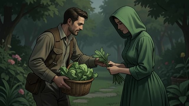The Cost of Satisfaction from "Rapunzel". The Cost of Satisfaction Desire Meets Ownership The husband returns for more lettuce and meets Mãe Gothel.