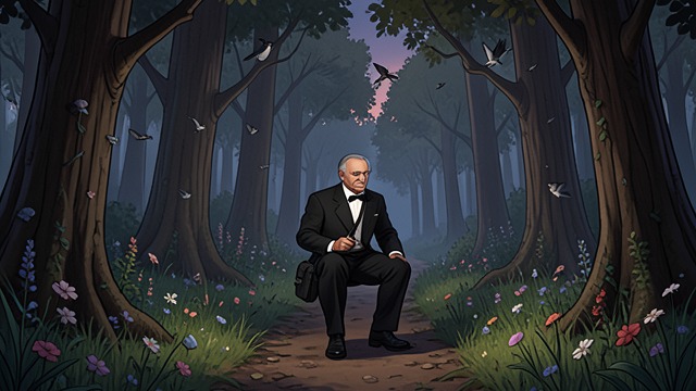 The Evening Wood from "The Darling Buds of May". A Hidden Landscape A Walk Beyond the Yard Mariette Larkin takes Cedric Charlton from the cluttered farmyard into Bluebell Wood.