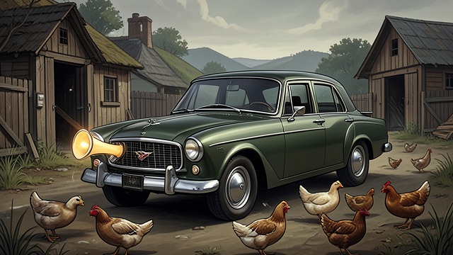The Rolls-Royce Horns from "The Darling Buds of May". Animals Meet the Car A Noisy Demonstration Pop tests the Rolls-Royce’s town and country horns in the yard.