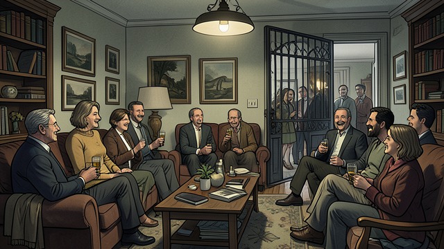 A Party for the Neighborhood from "The Darling Buds of May". Invitations Multiply Casual Welcome Pop Larkin invites acquaintances freely, and the party grows far beyond the planned guest list.