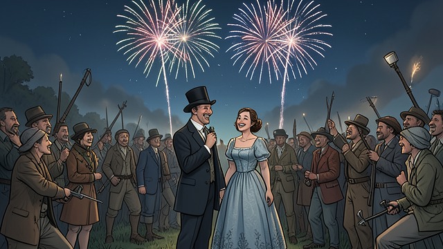 Fireworks and an Engagement from "The Darling Buds of May". Joy in the Noise Two Events Collide The fireworks break Pop Larkin’s promise and interrupt the announcement that Mariette Larkin and Cedric Charlton will…