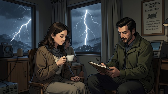 Tea in the Storm from "The Darling Buds of May". The Holiday Begins Uneasily Cost and Confusion The family faces forms, poor tea, a high bill, no television, and a violent storm.