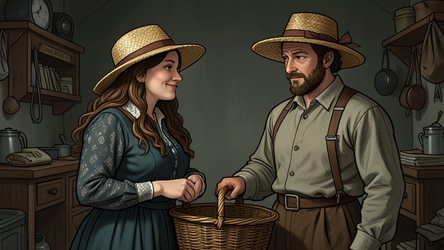 Pauline Arrives from "The Darling Buds of May". A New Presence A Confident Picker Pauline Jackson brings in her baskets and questions Cedric Charlton about his name and his connection to Mariette Larkin.