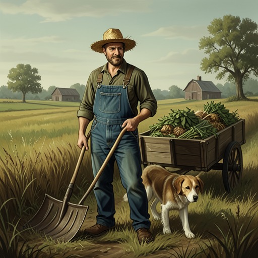 Pop Larkin’s Changing Fortunes from "The Darling Buds of May". This flow traces Pop Larkin’s confident improvisation as he turns land, animals, cars, hospitality, and opportunity into a prosperous family life.