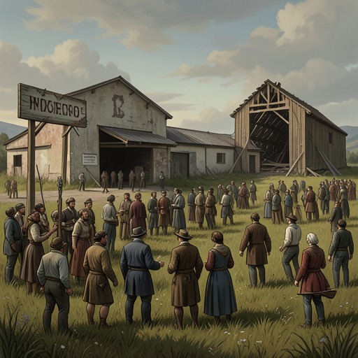 The Gymkhana’s Last-Minute Crisis from "The Darling Buds of May". This flow traces the loss of the original venue, Pop Larkin’s offer of his meadow, and the event’s transformation into a chaotic community celebration.