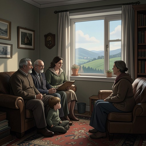 The Larkin Household Takes France from "The Darling Buds of May". This flow traces how Cedric Charlton’s childhood memories persuade the Larkins to plan a family holiday, then meet the rough reality of arrival.