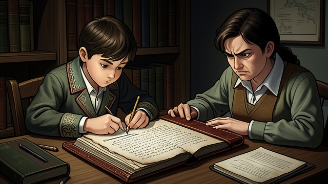 School And The Family Line from "Buddenbrooks". School And The Family Line Institutional pressure Hanno struggles with rote learning, physical discipline, and his father’s tests of practical knowledge.