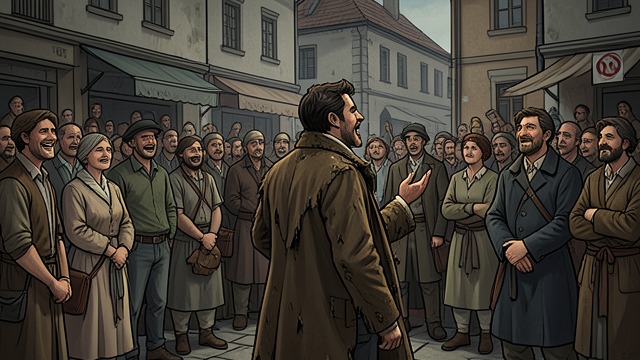 The Crowd Shares the Joke from "Finnegans Wake". The Crowd Shares the Joke Laughter marks a verdict The listeners respond as a unified crowd, turning a song into a public act of humiliation.