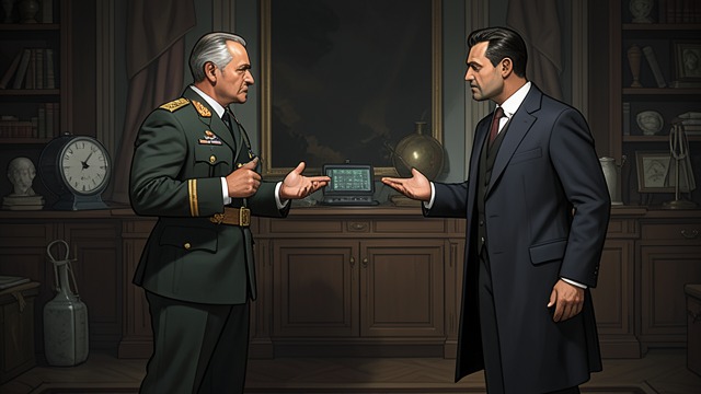 A Rivalry Takes the Stage from "Finnegans Wake". A Rivalry Takes the Stage Two sides appear Taff and Butt enter as opposing voices in a stylized political and military performance.