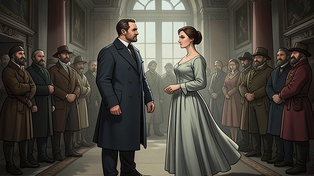 A Private Exchange from "Finnegans Wake". A Private Exchange The crowd gives way Jaun and Isobel share a more personal moment as he prepares to leave.