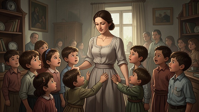 Children Gather Around Her from "Finnegans Wake". Children Gather Around Her A crowded kinship world The narrative evokes many children through changing names and playful genealogies.