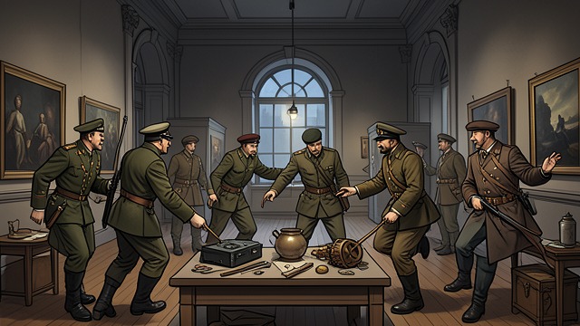 The Museum Becomes a Scene from "Finnegans Wake". The Museum Becomes a Scene Objects start performing The visitors encounter a comic museum in which military images behave like stage properties and living…