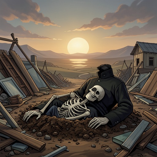 The Fall and Return of Finnegan from "Finnegans Wake". This flow traces the archetypal fall of Finnegan from builder and public figure into a body imagined as buried, remembered, and capable of waking again.