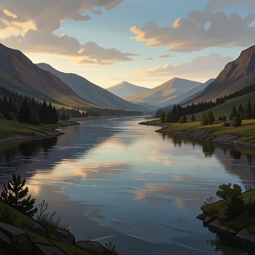 Anna Livia's River Journey from "Finnegans Wake". This flow traces Anna Livia as a river-like mother whose daily labor, remembered life, and final dissolution bind family, landscape, and time.