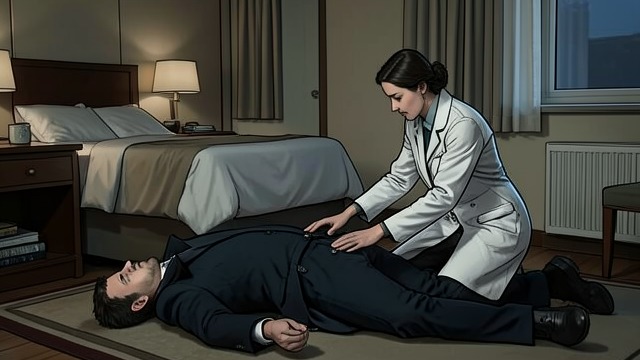 椅中之死,《魂断威尼斯》中的场景。椅中之死 身体倒下 阿申巴赫起身,仿佛要追随塔齐奥,随后又坐回去并瘫倒在地。酒店工作人员最终将他抬回房间。 公开讣告 那一天,世人得知这位受人敬重的作家去世。结尾保留了公开讣告与此前那段私密而混乱的故事之间的鸿沟。