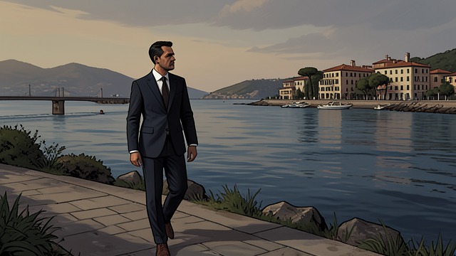 The First Southward Route from "Death in Venice". The First Southward Route A manageable escape Aschenbach travels toward an Adriatic resort rather than the remote landscapes of his fantasy.