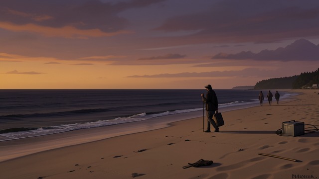 追逐的最后画面,《魂断威尼斯》中的场景。渐趋冷清的海滩 季节流转 雨水与秋日气息使海滩不如从前热闹。曾经仿佛承诺着无尽晴日的景致,如今显得萧索而短暂。 一个逐渐闭合的世界 海滩的变化映照着阿申巴赫假期的崩塌。周遭环境不再支撑那种日常生活能够无限延续、不断重来的幻想。