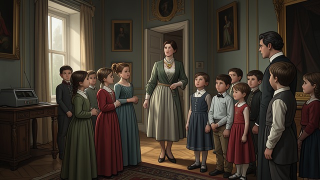 The Mother Arrives from "Death in Venice". The Mother Arrives A household hierarchy The mother enters with composure and jewelry, and the children respectfully greet her.