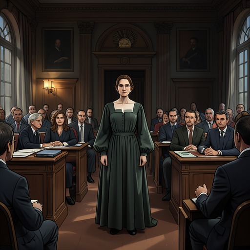 The Trial and Its Afterlife from "The Reader". Michael encounters Hanna again as a defendant and struggles to reconcile his private memories with her crimes.