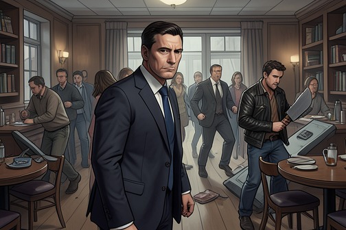 Chez Robert restaurant incident from "Naked Lunch". The Chez Robert restaurant incident begins with A. J. deliberately provoking the establishment’s formidable owner and ends with a hundred hungry hogs…