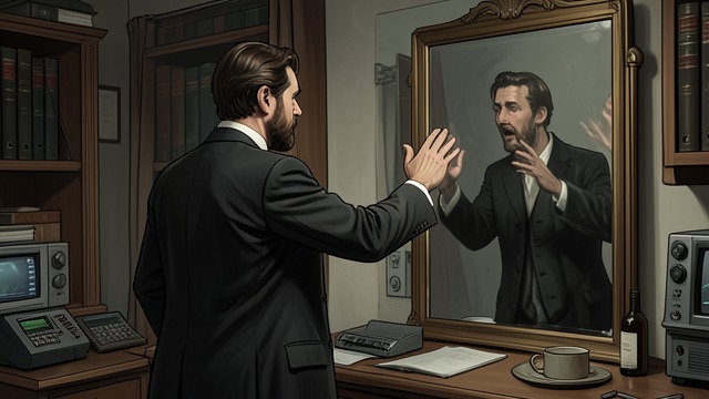 The Mirror’s Test from "Naked Lunch". The Reflection Separate action Lee describes the terror of seeing a reflection that no longer obeys.