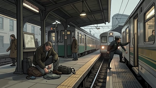 Subway Escape from "Naked Lunch". A Narrow Escape The pursuit Lee senses narcotics officers closing in and discards his equipment at Washington Square Station.