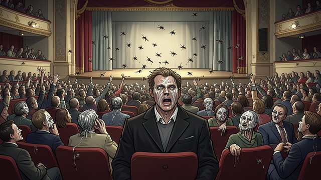 The Opera House Release from "Naked Lunch". Desire Unleashed The insects arrive A.J. releases Xiucutils among the opera audience.